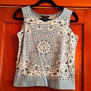 Bandana print soft stretchy tank top from Boston proper size small